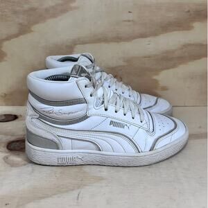 Puma - Ralph Sampson Mid - Leather Sneakers - White - Women's - 7 - 374662-01